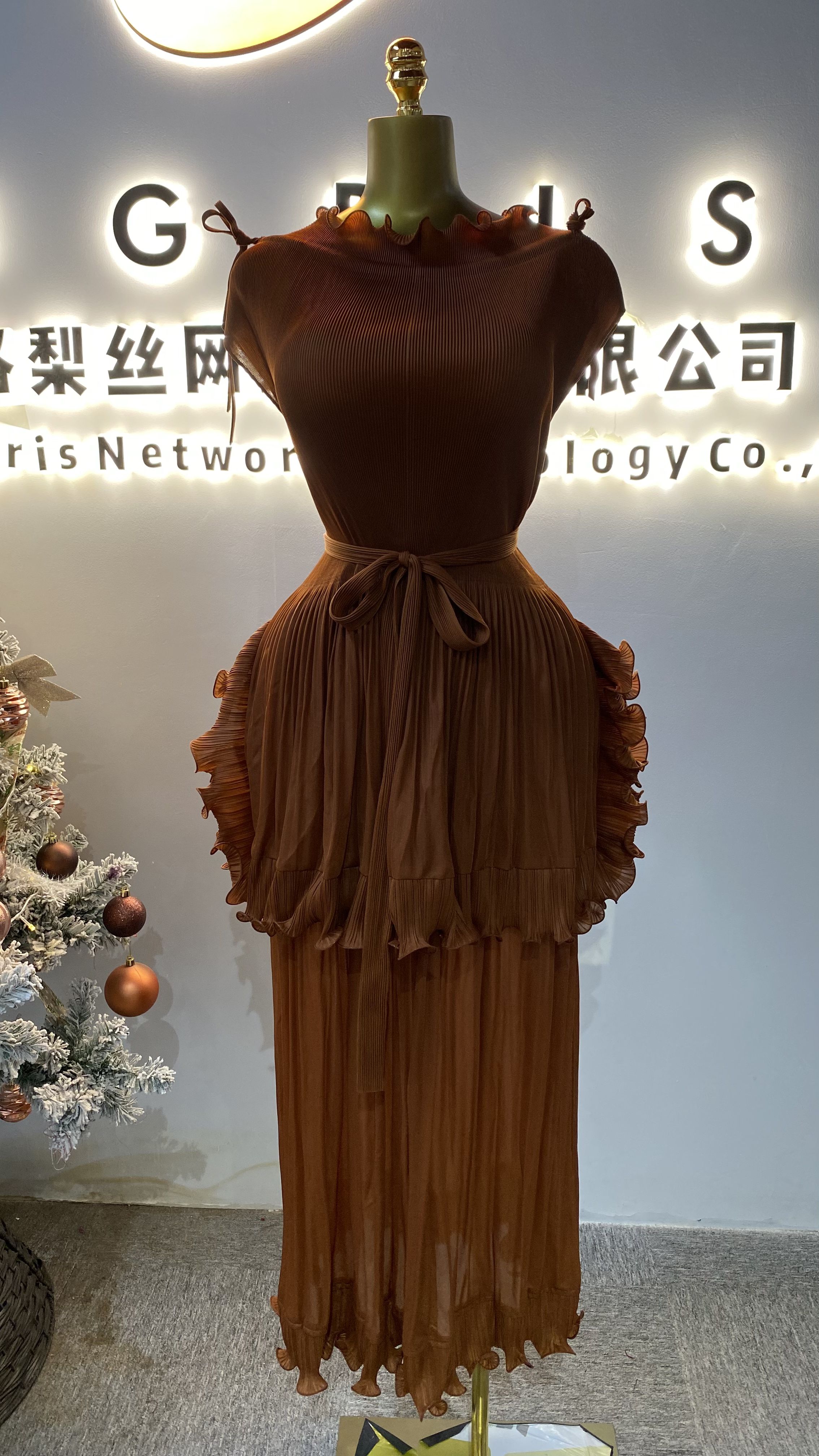 Women'S Formal Wear Plus Size - Factory direct sales pleated solid color