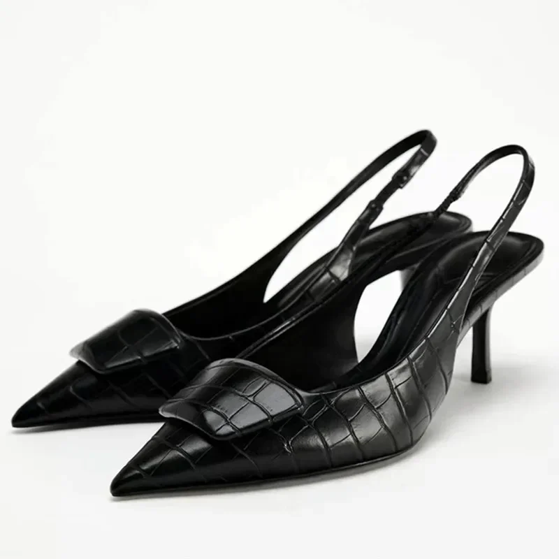 Slingback Heel Formal - Sexy Pointed Toe Designer Pumps Sandals