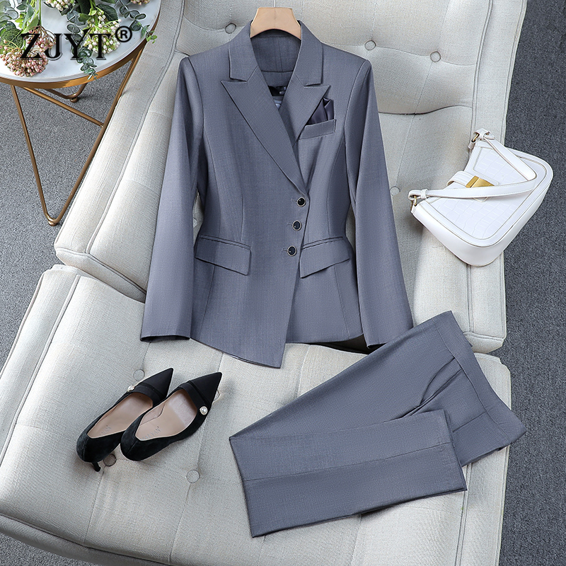 Women Formal Wear Business - ZJYT Business Chic Women's Trousers Suit