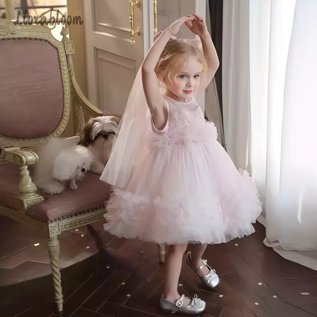 Women Formal Wear For Party - Girls' Tulle Gown Layered Skirt Design