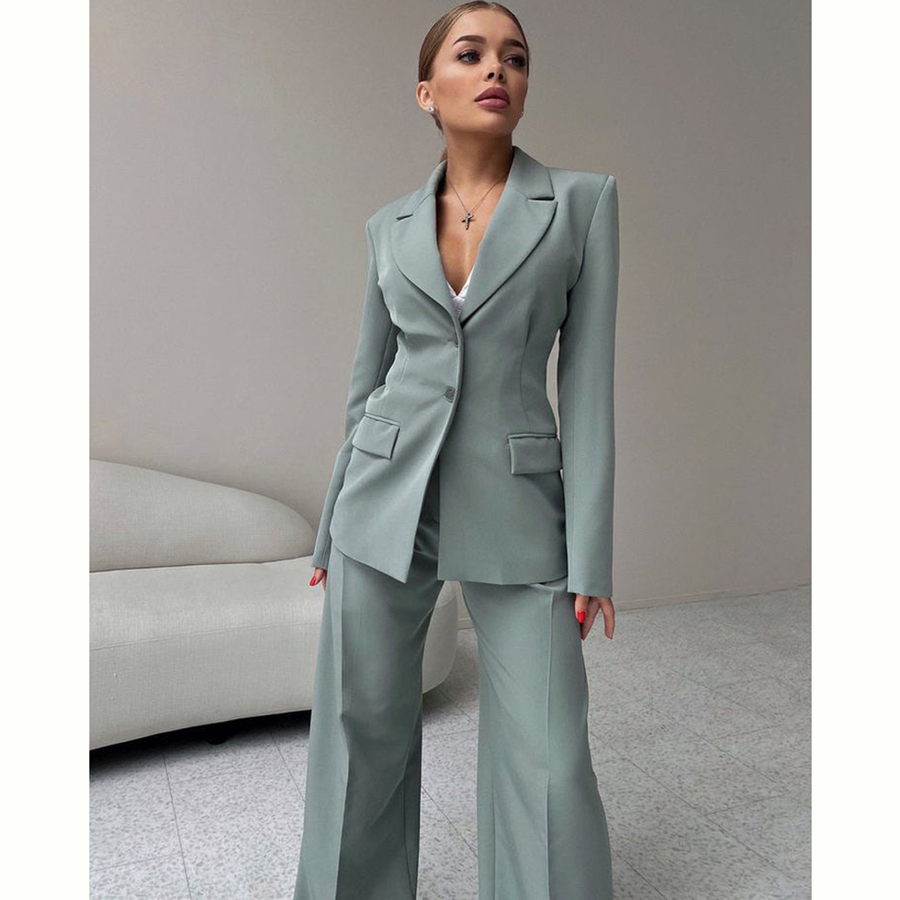 Women Formal Wear With Blazer - 2024 Elegant Women Suit Two Piece