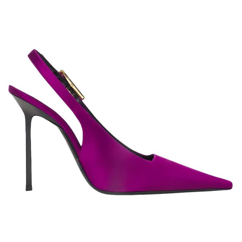 Slingback Heel Formal - New Luxurious Satin Fashion Sandals French