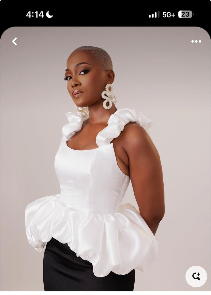White Satin Women Top With Str - Women Formal Wear Tops ulasan dan harga