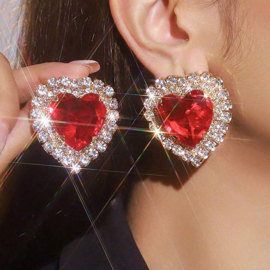Luxury Heart-Shaped Crystal Rh - Women Formal Wear For Party ulasan dan harga