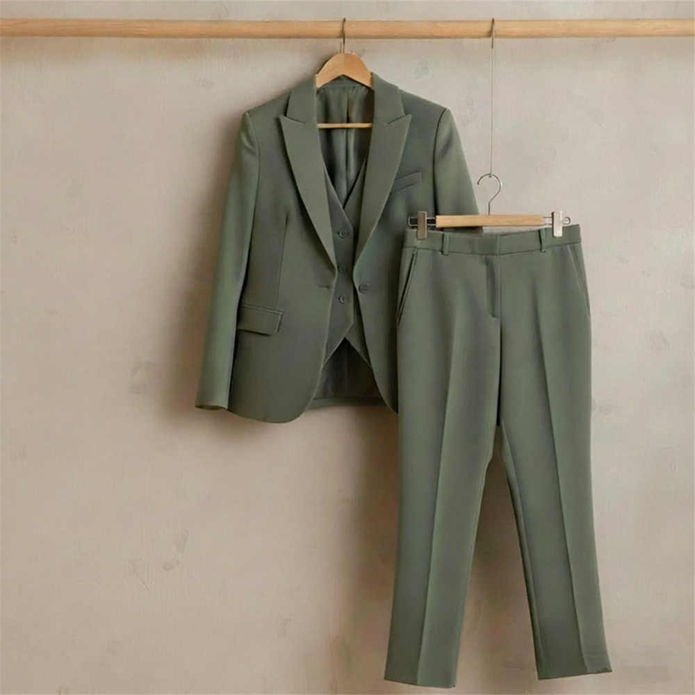 New Sage Green Women's Suit 3  - Women Formal Wear With Blazer ulasan dan harga