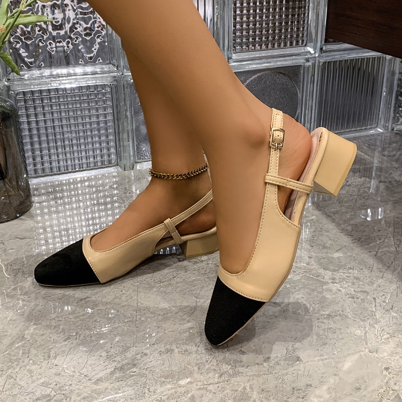 Patchwork Leather Slingbacks W - Slingback Heel Formal ulasan dan harga