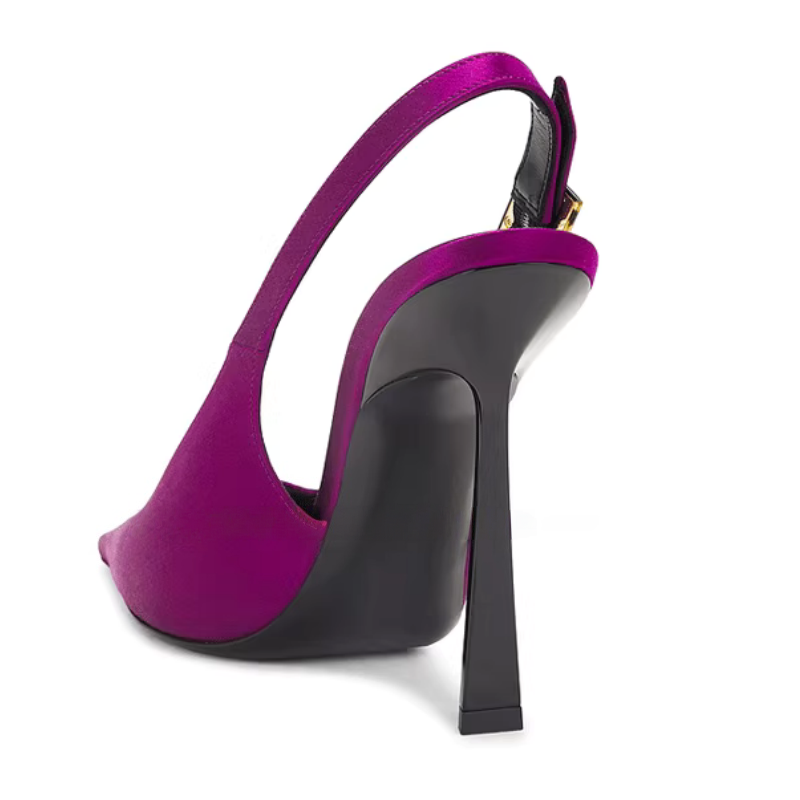 New Luxurious Satin Fashion Sa - Slingback Heel Formal ulasan dan harga