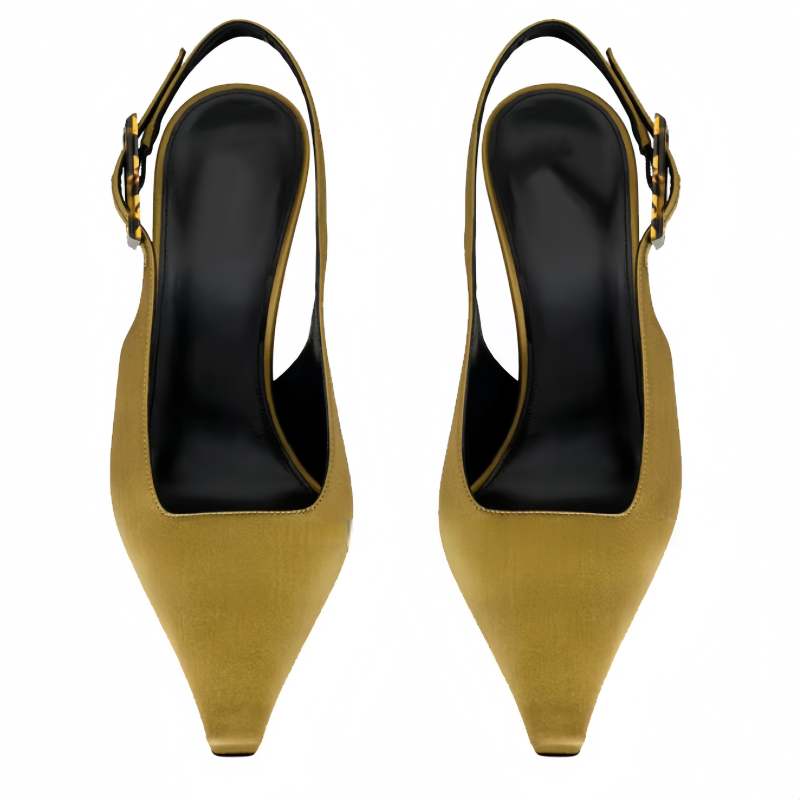 New Luxurious Satin Fashion Sa - Slingback Heel Formal ulasan dan harga