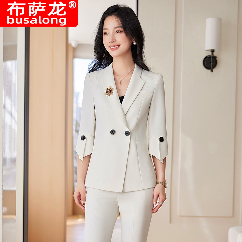 Spring Summer New Yellow Suit  - Women Formal Wear With Blazer ulasan dan harga