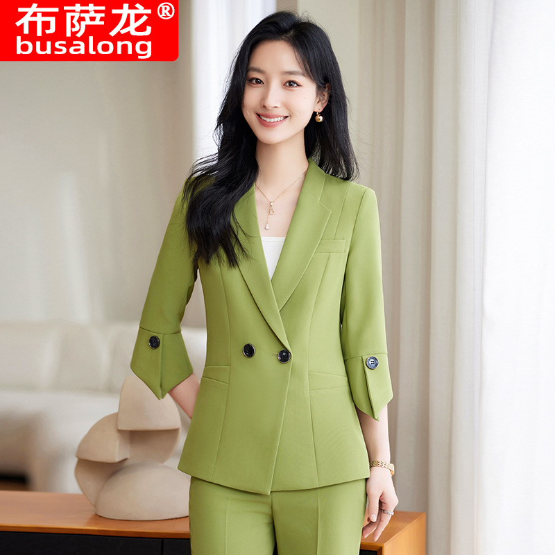 Spring Summer New Yellow Suit  - Women Formal Wear With Blazer ulasan dan harga