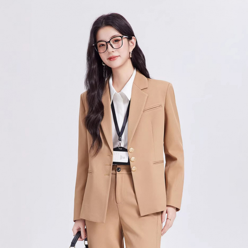 Khaki women's suit set, high-e - High End Women'S Formal Wear ulasan dan harga