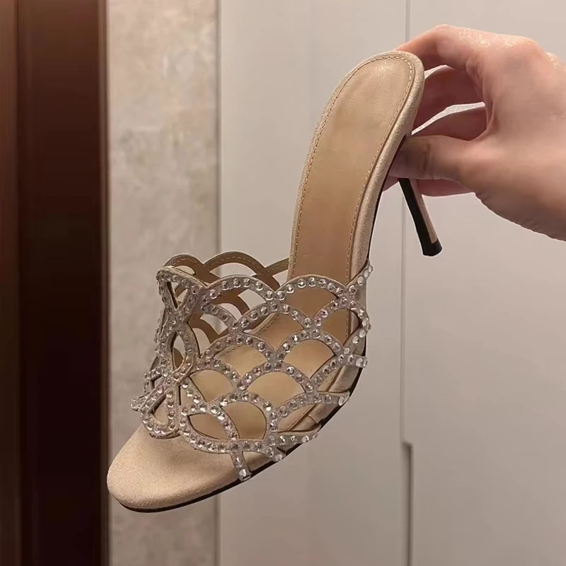 2025 Summer Trend Rhinestone O - Slingback Heel Formal ulasan dan harga