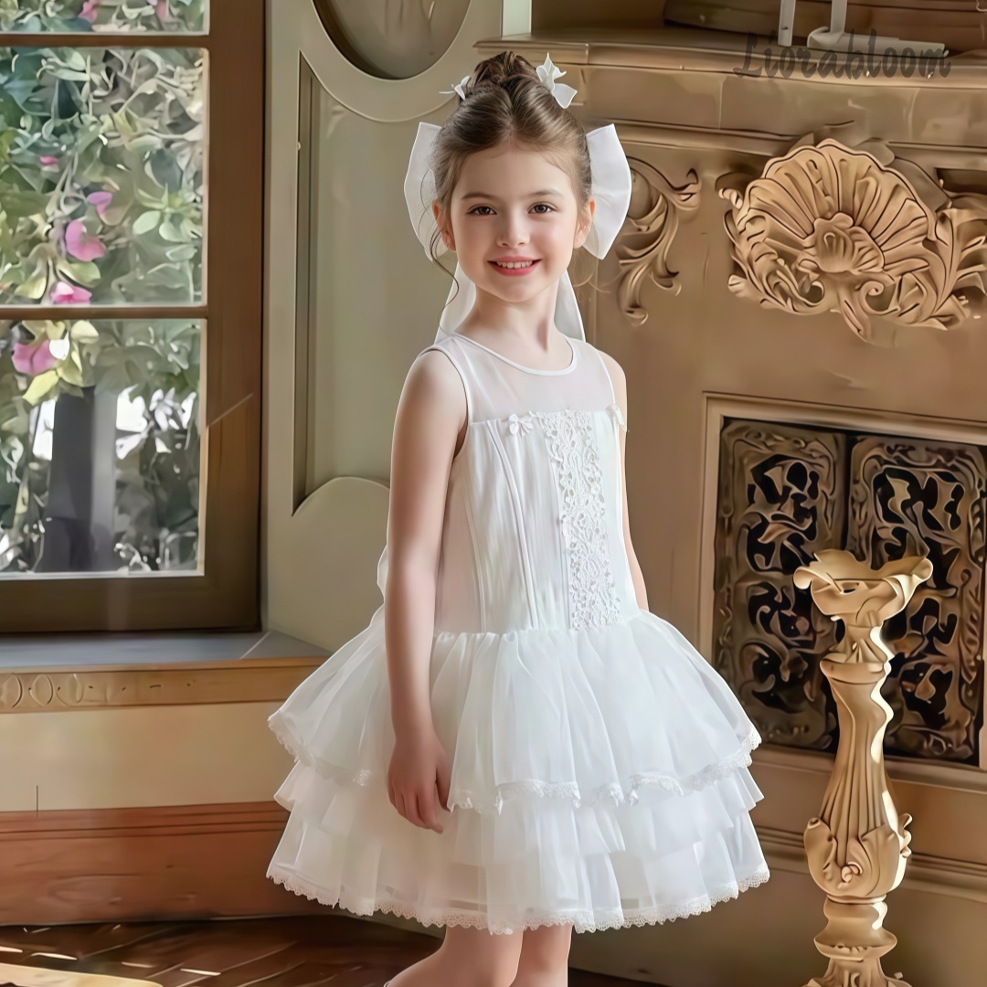 Girls' White Embroidered Forma - Women Formal Wear For Party ulasan dan harga