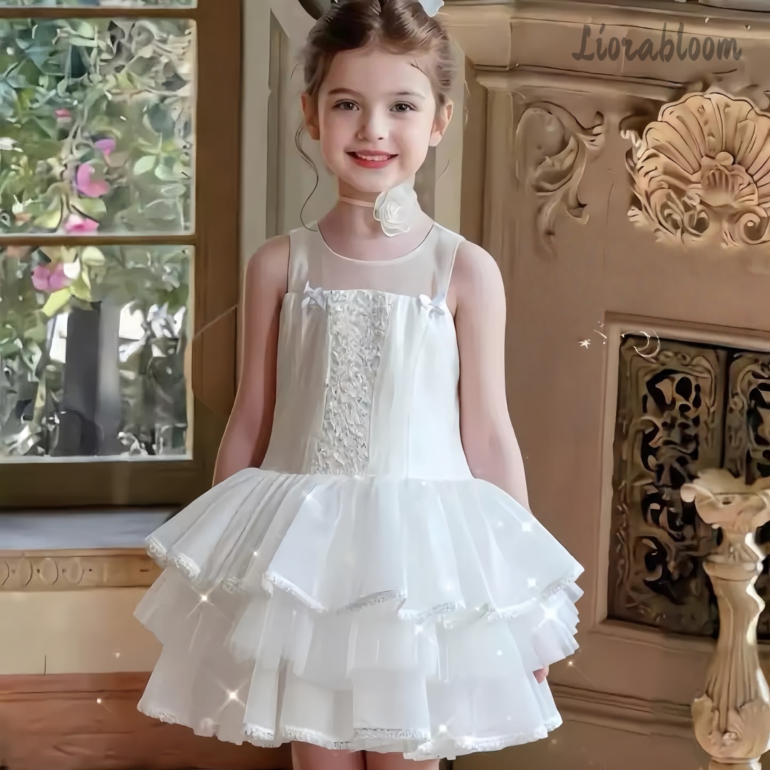 Girls' White Embroidered Forma - Women Formal Wear For Party ulasan dan harga