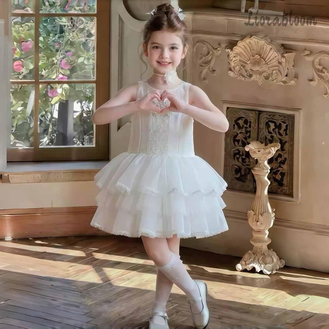 Girls' White Embroidered Forma - Women Formal Wear For Party ulasan dan harga