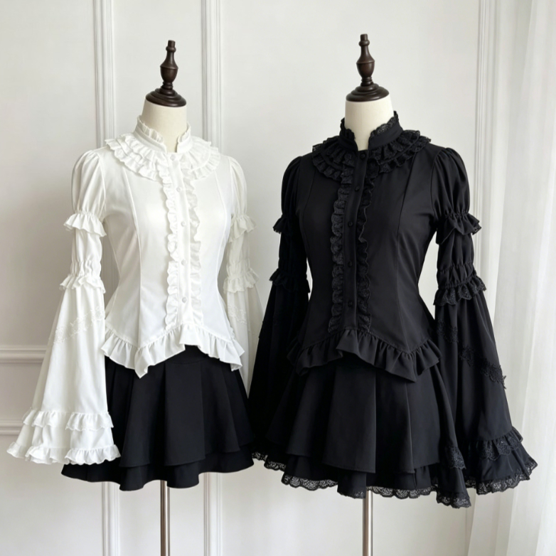 Kawaii Japanese Lolita Blouse  - Women Formal Wear Tops ulasan dan harga