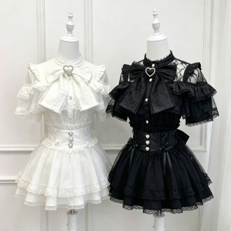 Kawaii Japanese Lolita Blouse  - Women Formal Wear Tops ulasan dan harga
