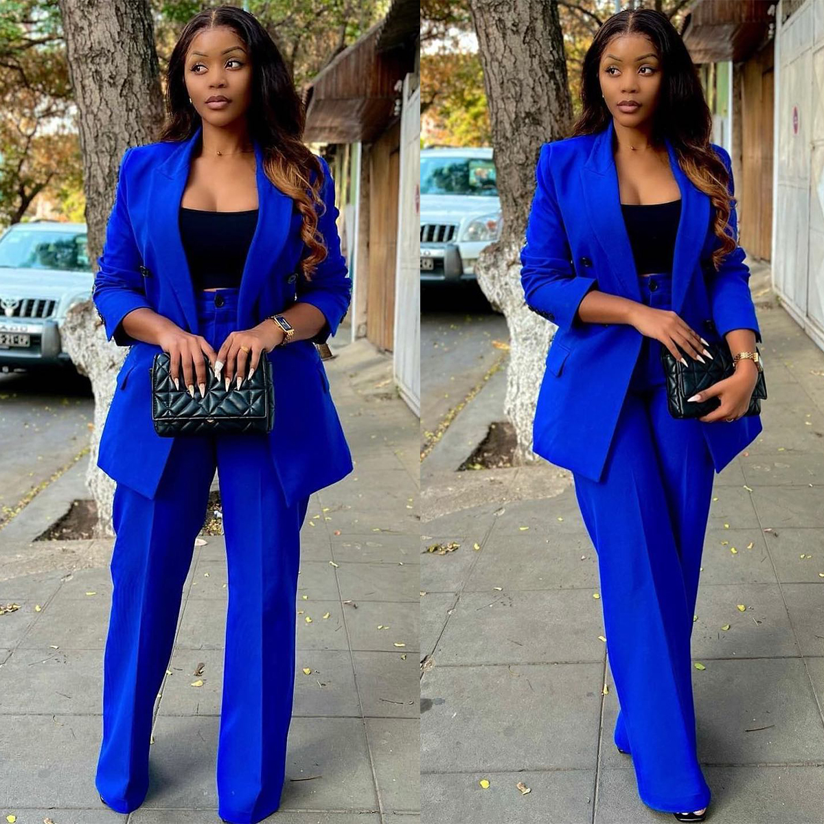 Royal Blue Women Pants Suits 2 - Women'S Formal Wear Plus Size ulasan dan harga